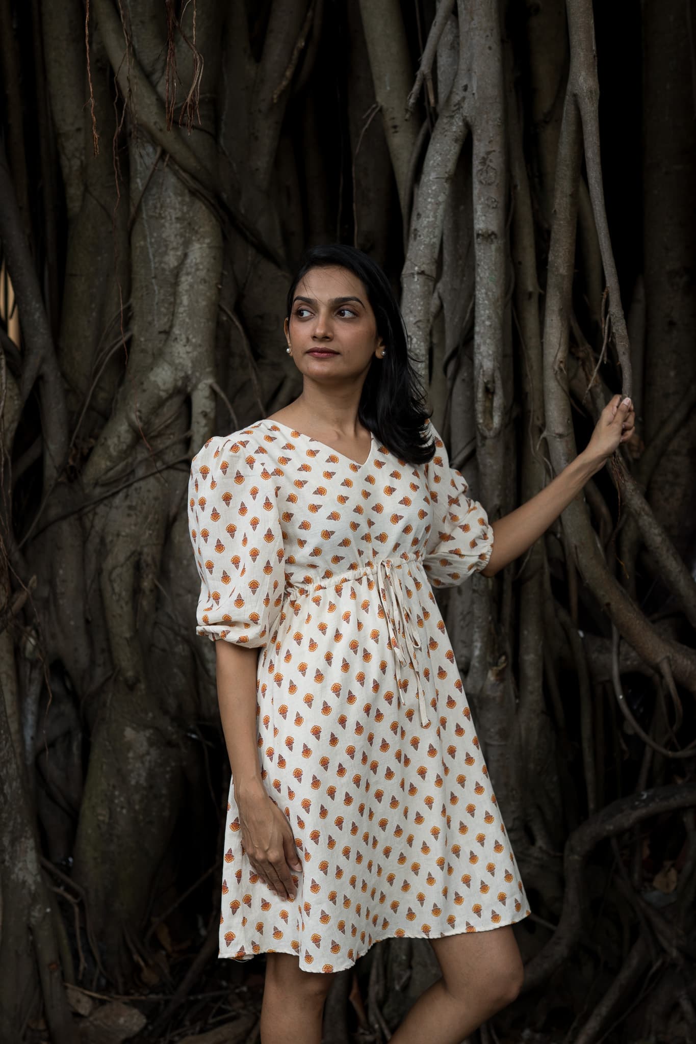 Ranya Dress - Yellow alternate view — Dominga Sri Lanka
