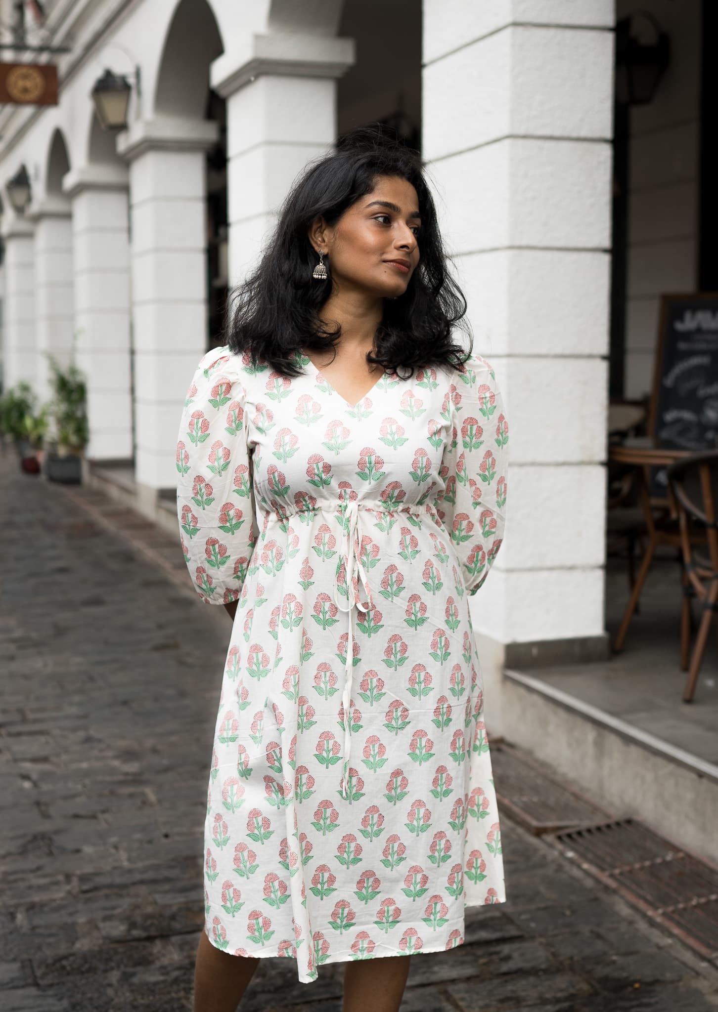 Ranya Dress - Pink alternate view — Dominga Sri Lanka